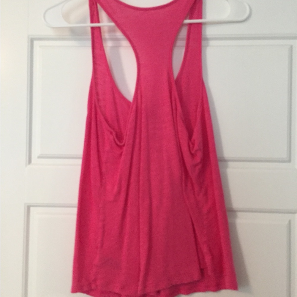 Pink Buttoned Razorback Tank Top - Picture 2 of 2